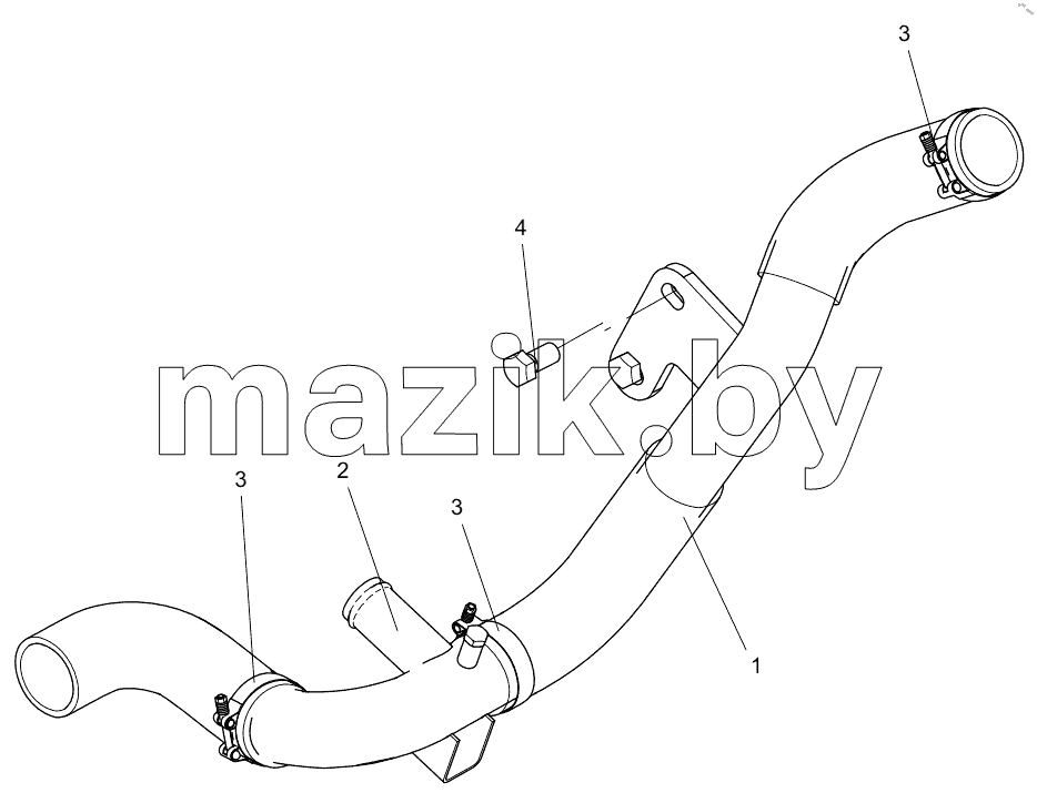  332107517 ENGINE WATER INLET PIPE COMPONENTS