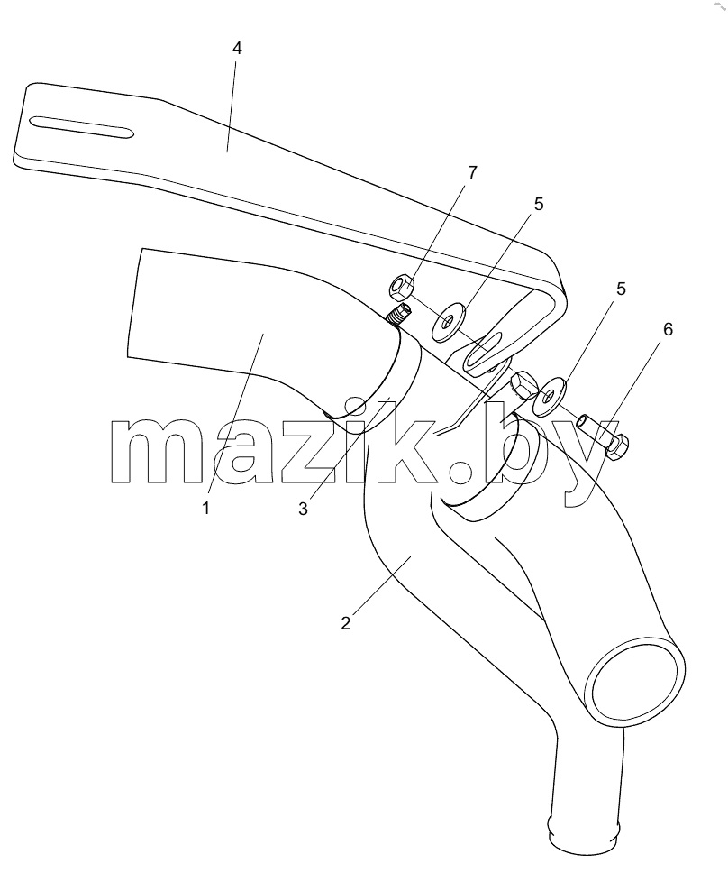  332107477 ENGINE WATER OUTLET PIPE COMPONENT