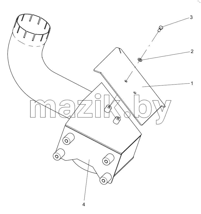  332107531 CARGO COMPARTMENT HEATER TRANSITION COMPONENT