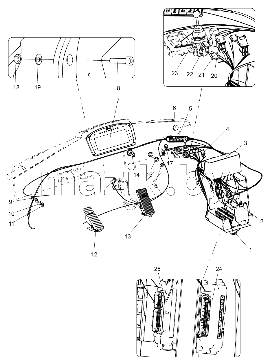  332105993 DRIVER’S CAB ELECTRICAL LAYOUT