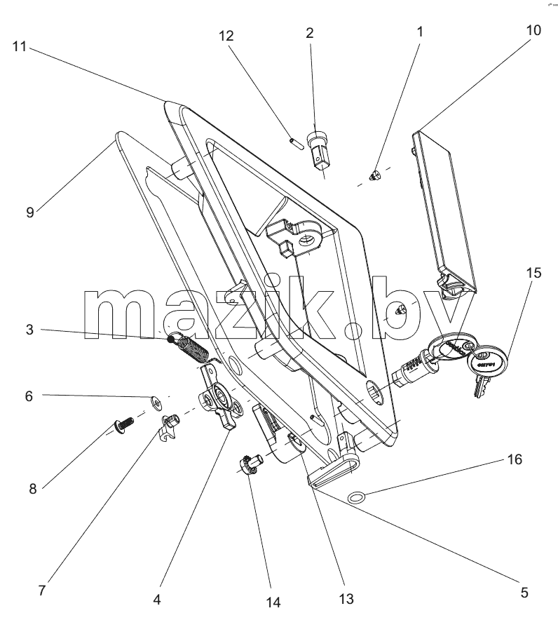  802156565 DOOR LOCK ASSEMBLY
