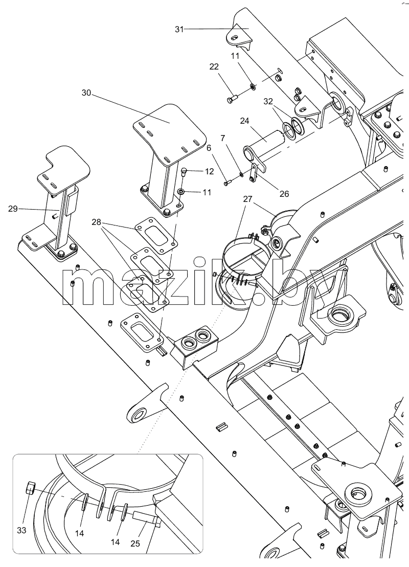  331403551 THREE-AXLE RIGID MINING TRUCK