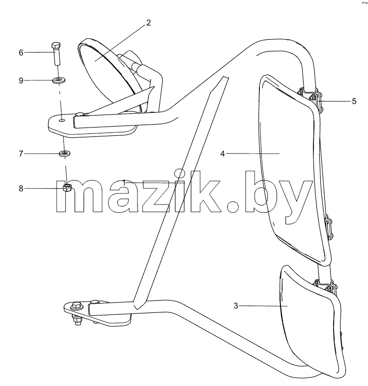  331407252 RIGHT REARVIEW MIRROR ASSEMBLY