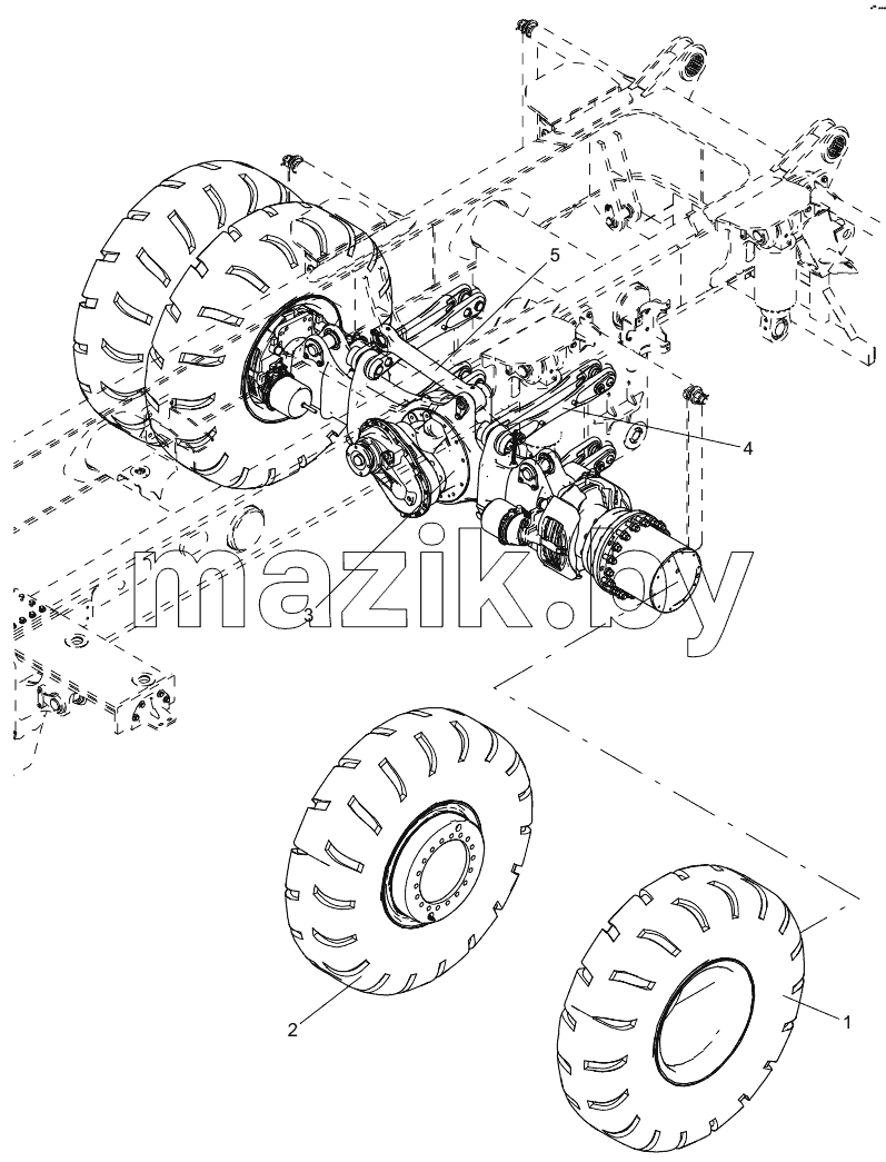  331403600 MIDDLE AXLE ASSEMBLY