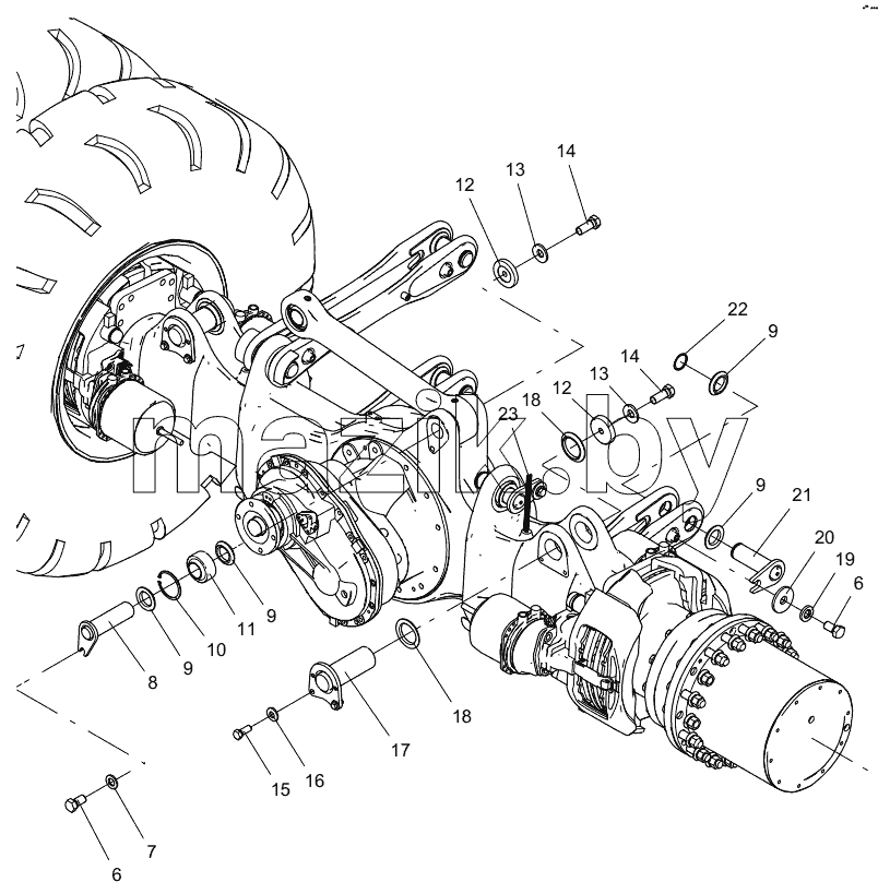  331403600 MIDDLE AXLE ASSEMBLY