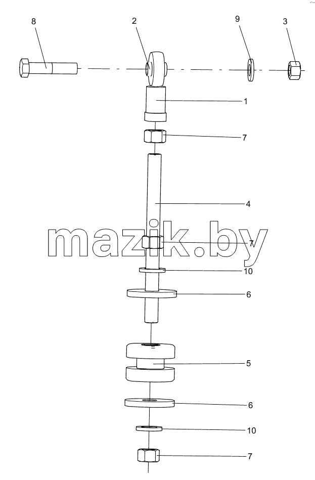  331403880 GEARBOX PULL ROD ASSEMBLY