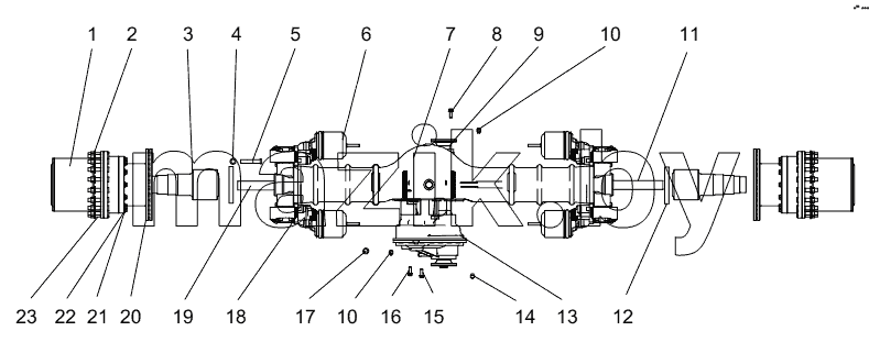  331403600 MIDDLE AXLE ASSEMBLY