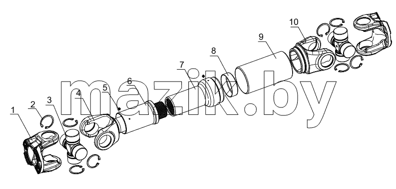  800363881 TRANSMISSION SHAFT ASSEMBLY