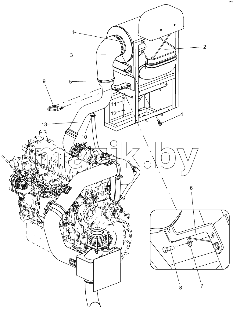  331406176 INTAKE AND EXHAUST SYSTEM