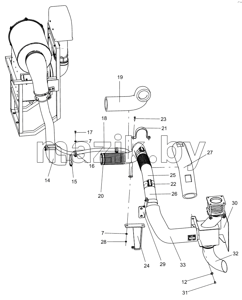  331406176 INTAKE AND EXHAUST SYSTEM
