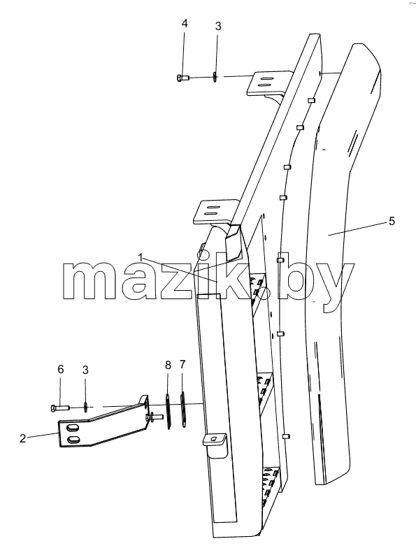  331404052 LEFT DECK ASSEMBLY