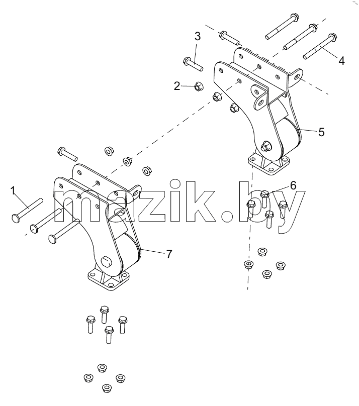 455013697 CAB FRONT SUSPENSION ASSEMBLY