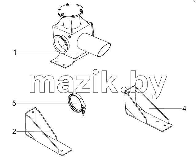  451207988 TAIL GAS REVERSING AND BRACKET ASSEMBLY