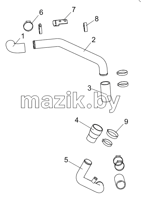  451310151 ENGINE COOLING WATER PIPING ASSEMBLY