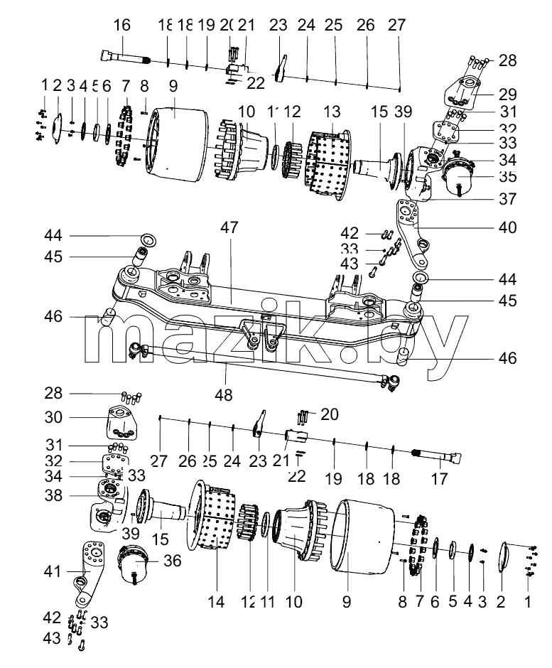  453007421 FRONT AXLE ASSEMBLY