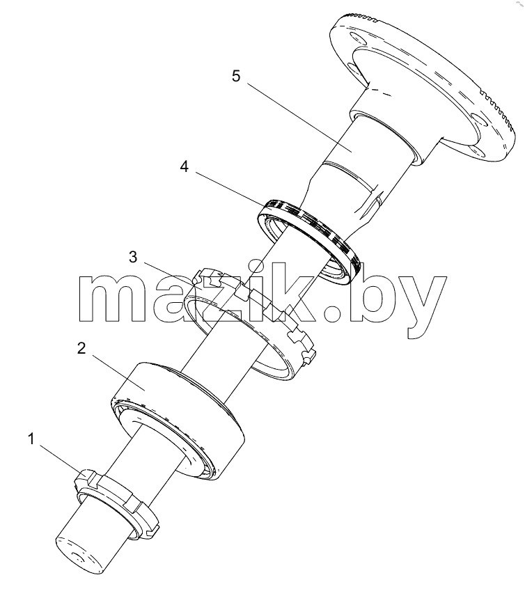  452503636 THROUGH SHAFT SUBASSEMBLY