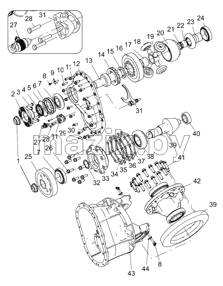  452504069 MIDDLE BRIDGE MAIN REDUCER ASSEMBLY