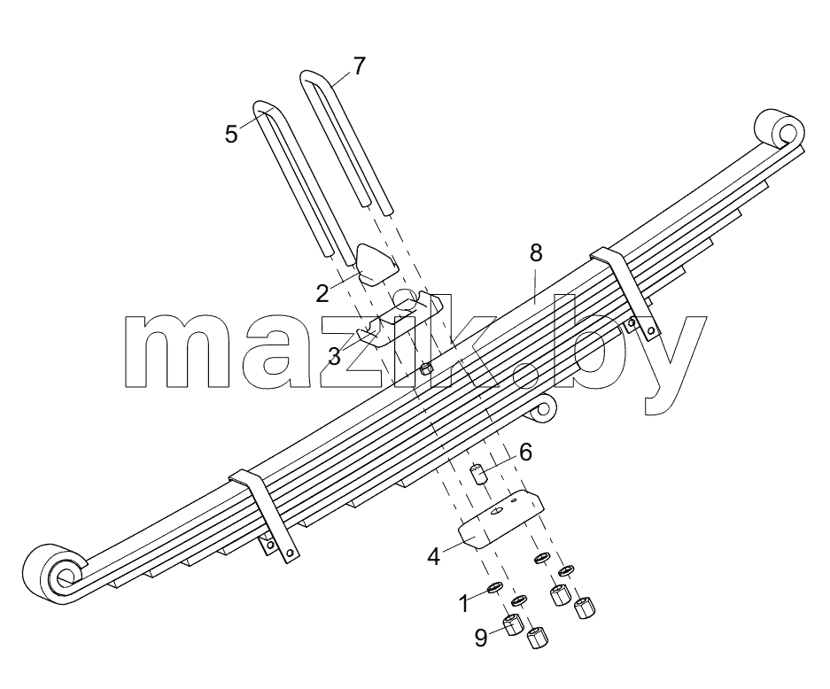  452900072 FRONT LEAF SPRING ASSEMBLY