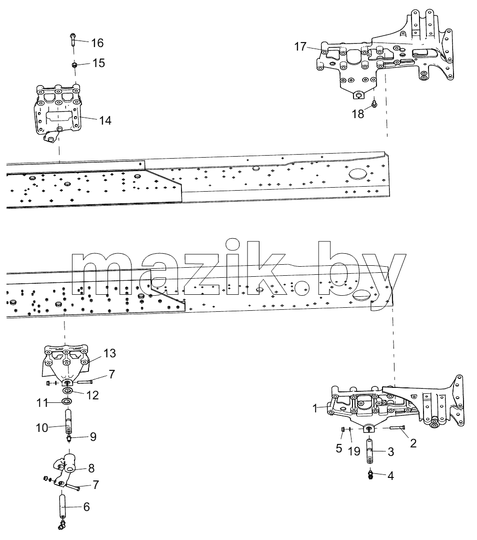  452900382 FRONT LEAF SPRING BRACKET ASSEMBLY