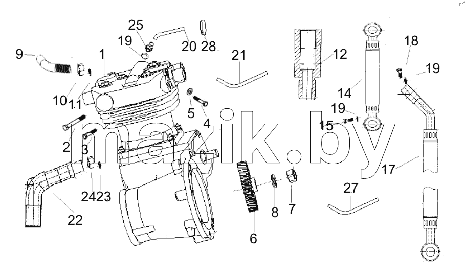  459321277 WATER COOLED AIR COMPRESSOR PART