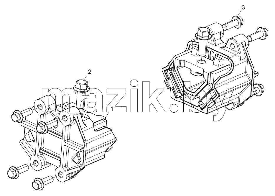  451010238 ENGINE FRONT SUSPENSION PAD ASSEMBLY