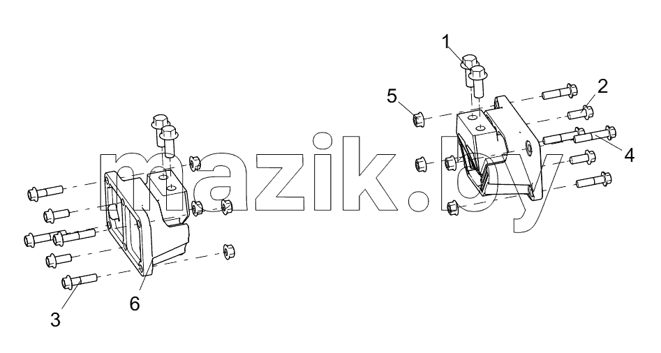  451013439 ENGINE REAR SUSPENSION PAD ASSEMBLY