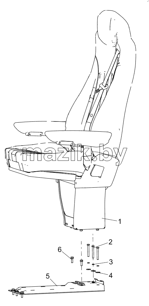  456900119 FIRST OFFICER SEAT - VELVET SEAT