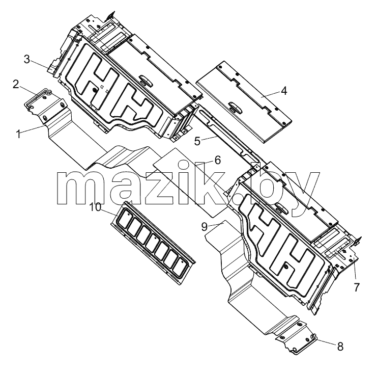  457600263 LOWER SLEEPER COMPARTMENT FRAME ASSEMBLY