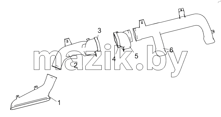  458100108 FOOT BLOWING AIR DUCT