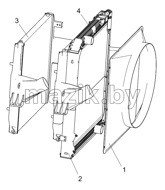  451303521 COOLING MODULE AND WIND SHIELD ASSEMBLY