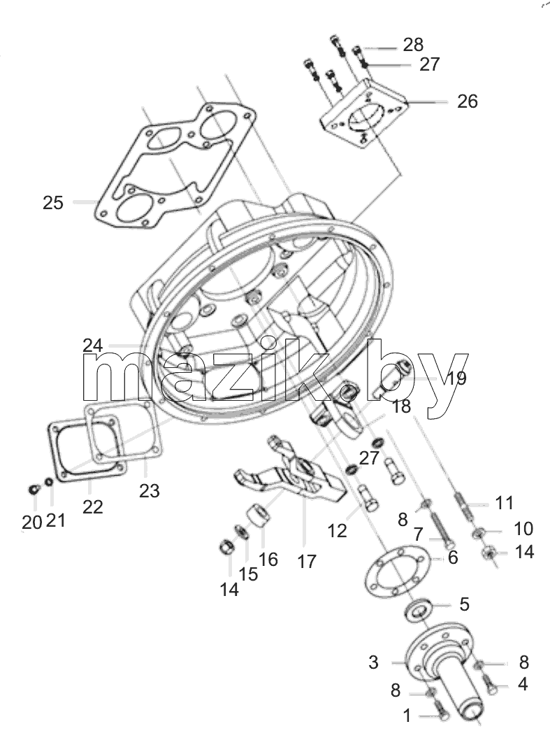  459320402 CLUTCH HOUSING AND DISENGAGING ASSEMBLY