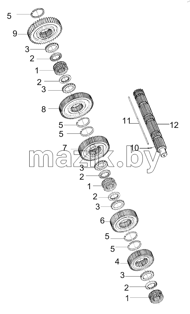  459320404 SECOND SHAFT ASSEMBLY