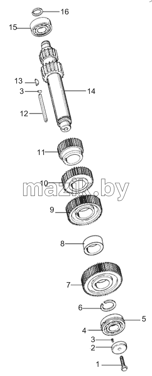  459320405 INVERTED INTERMEDIATE SHAFT ASSEMBLY