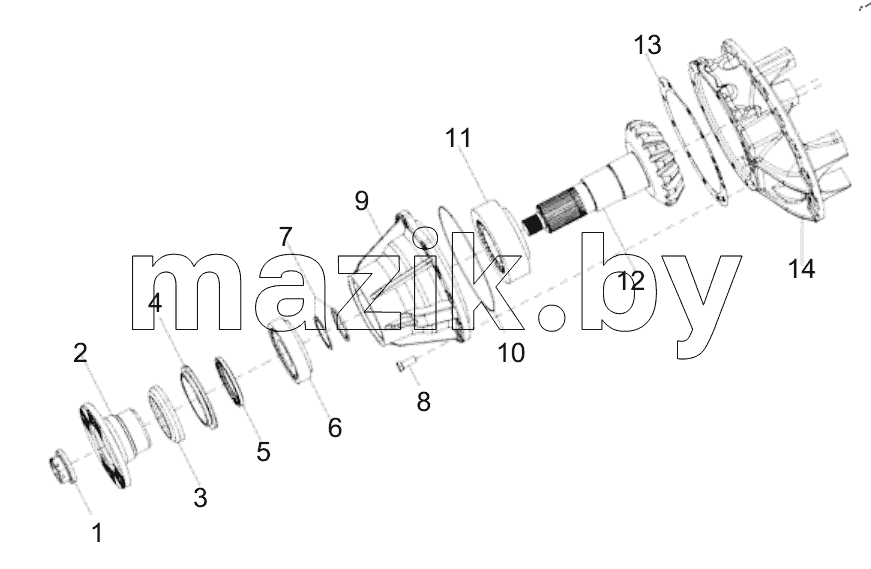  459312035 REAR AXLE MAIN REDUCING ASSEMBLY