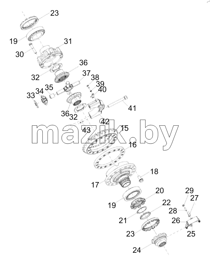  459312035 REAR AXLE MAIN REDUCING ASSEMBLY