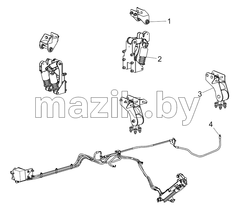  455014914 CAB MOUNTED AND HYDRAULIC OVERTURNING MECHANISM