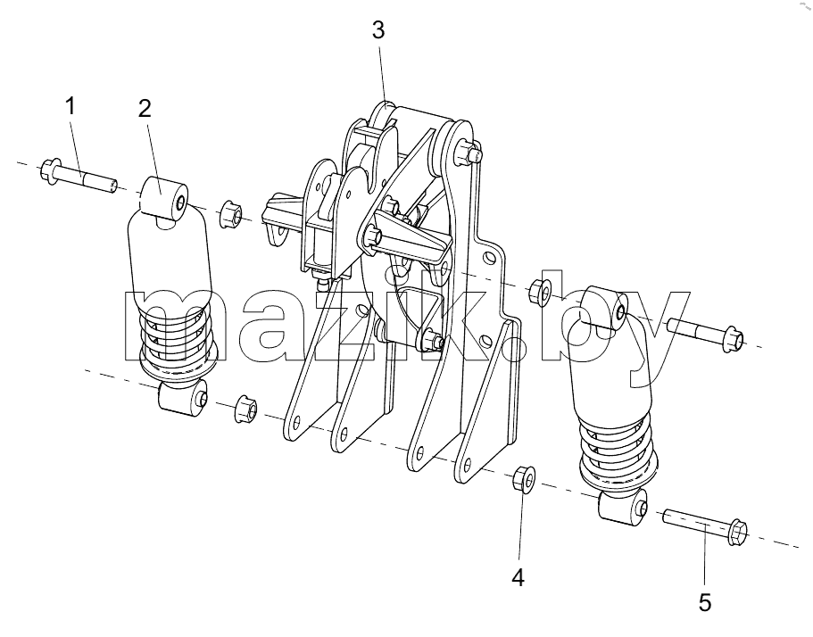  455013688 REAR CAB MOUNT ASSEMBLY