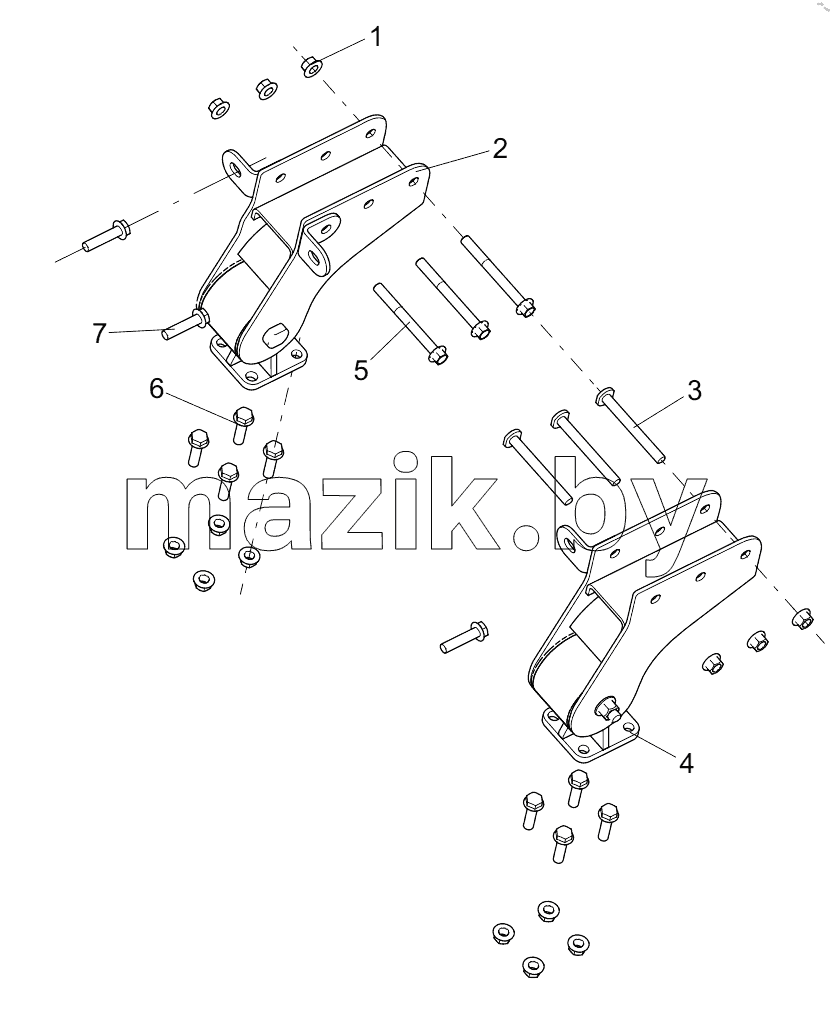  455014948 CAB FRONT SUSPENSION ASSEMBLY