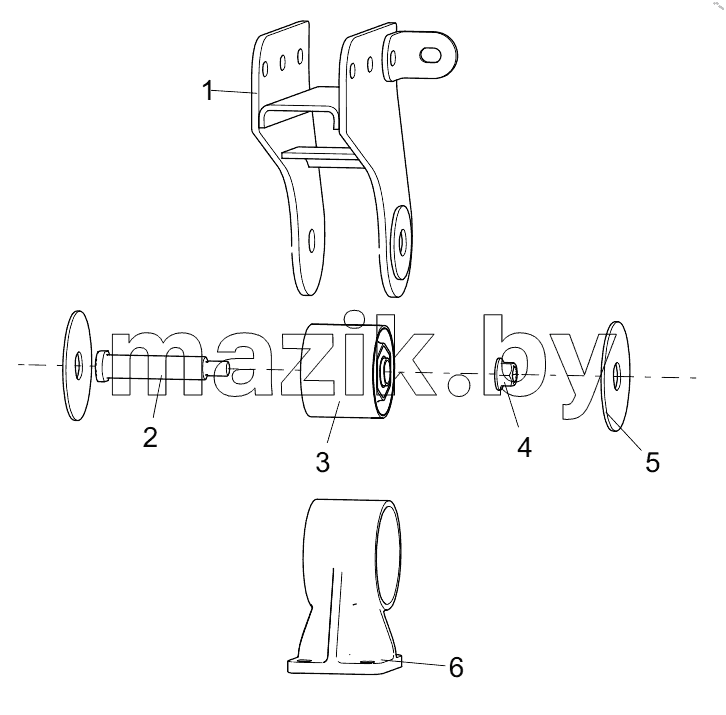  455014916 CAB LEFT FRONT MOUNT ASSEMBLY