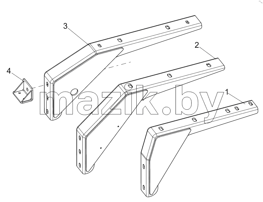  455014997 LEFT SIDE PLATFORM MOUNTING BRACKET