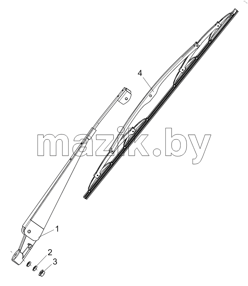  455200828 RIGHT WIPER ASSEMBLY