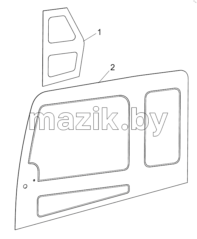  455401745 SIDE WINDOW ASSEMBLY
