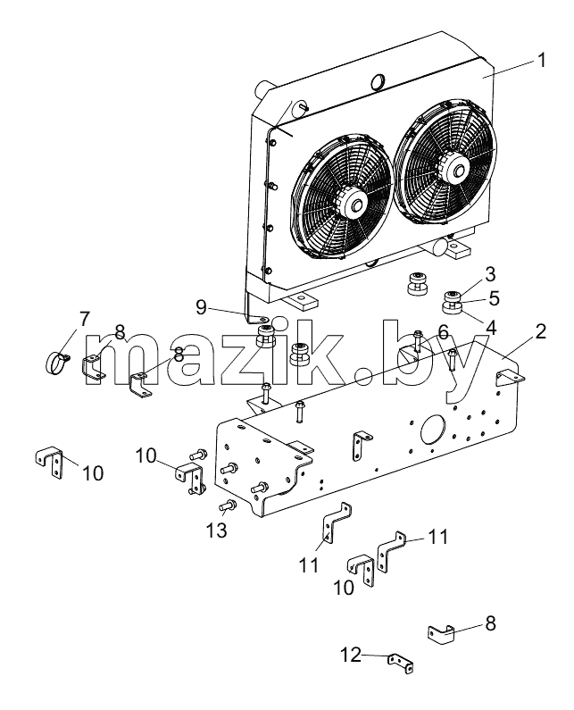  451305942 RADIATOR 2 TANK ASSEMBLY