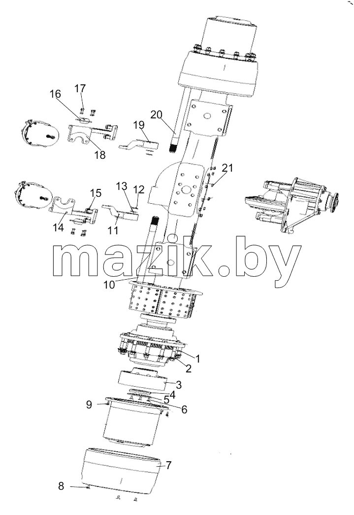  459304707 REAR AXLE HOUSING ASSEMBLY