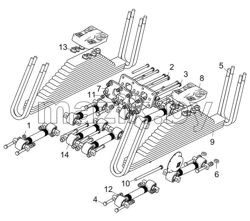  452906858 REAR LEAF SPRING ASSEMBLY