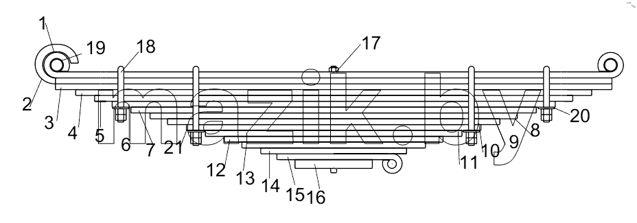  452906267 FRONT LEAF SPRING ASSEMBLY
