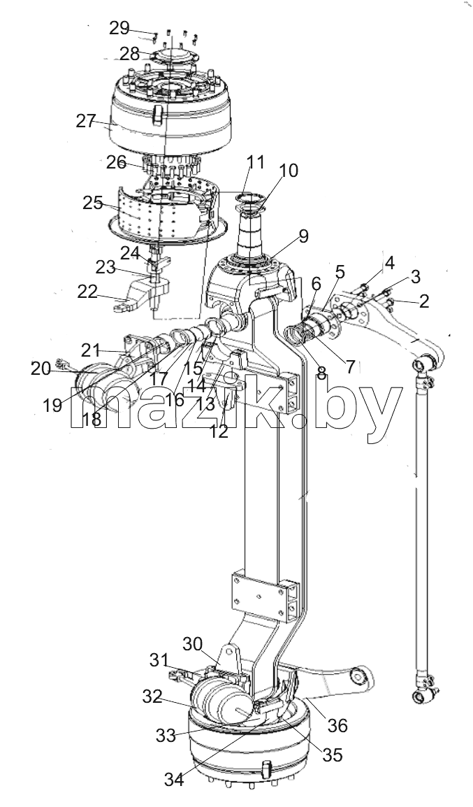  459310936 FRONT AXLE ASSEMBLY