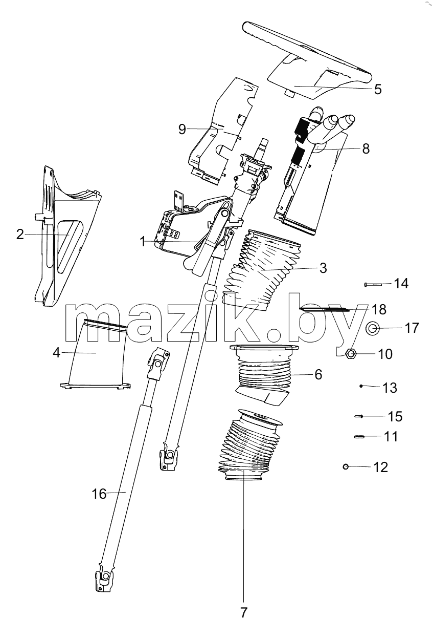  453405854 STEERING WHEEL AND ITS TRANSMISSION