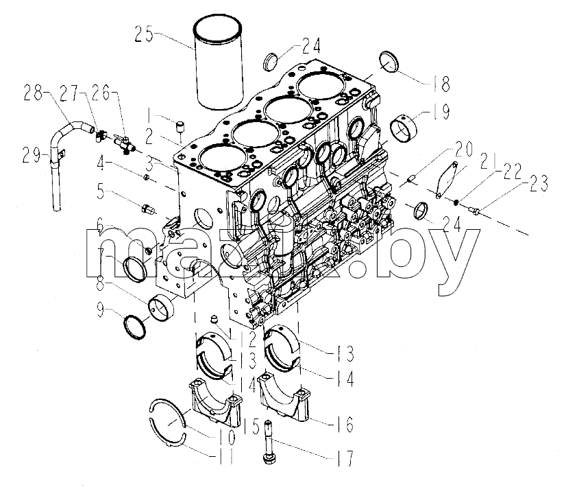  Engine block assembly and accessory
