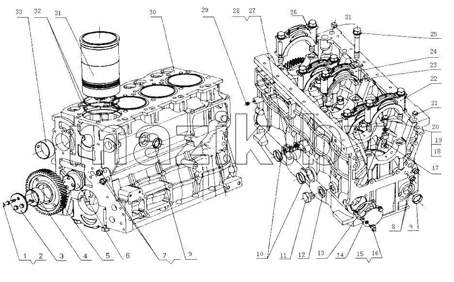 D08LB-1002000 Блок цилиндров в сборе